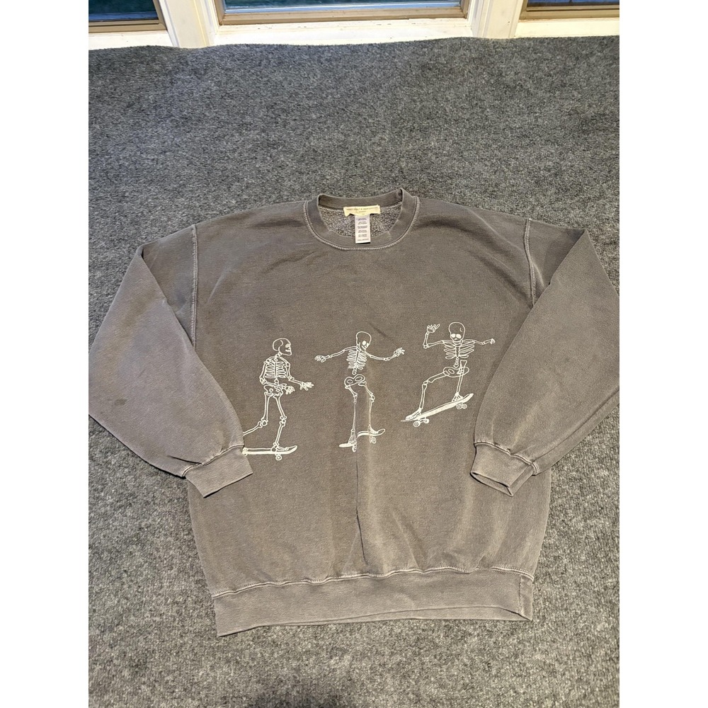 Project Social T Sweatshirt Mens Small Skeleton Skateboard Urban Outfitters